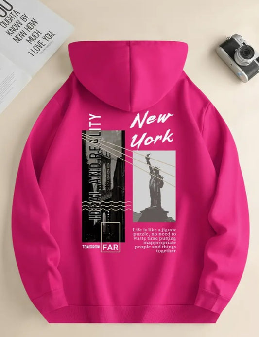 Sudadera con capucha con estampado de la ciudad de Nueva York